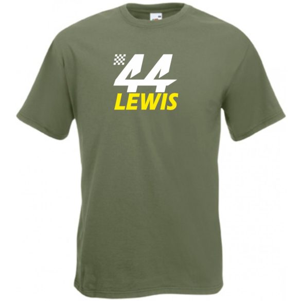 Autóverseny fan 44-es Hamilton férfi rövid ujjú póló