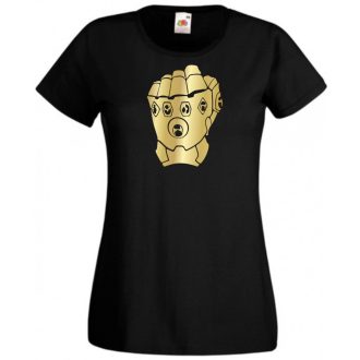   Hősök Bosszúállók Thanos kesztyűje női rövid ujjú póló