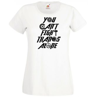   Nem tudsz egyedül harcolni Thanos ellen női rövid ujjú póló