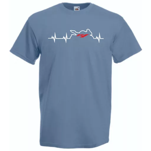 Motor fan Yamaha R1 EKG férfi rövid ujjú póló