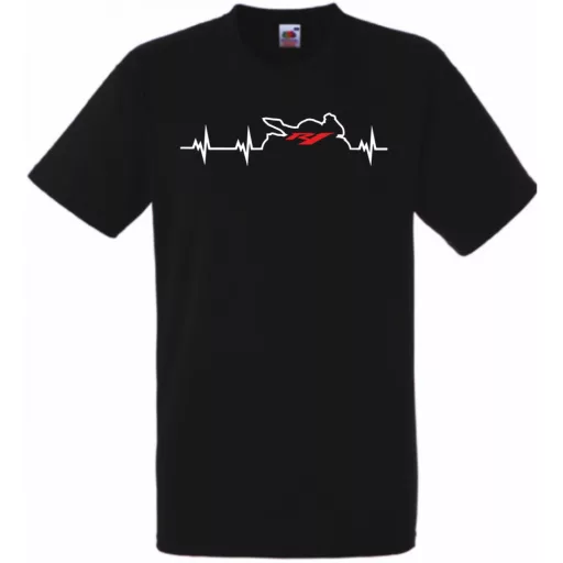 Motor fan Yamaha R1 EKG férfi rövid ujjú póló