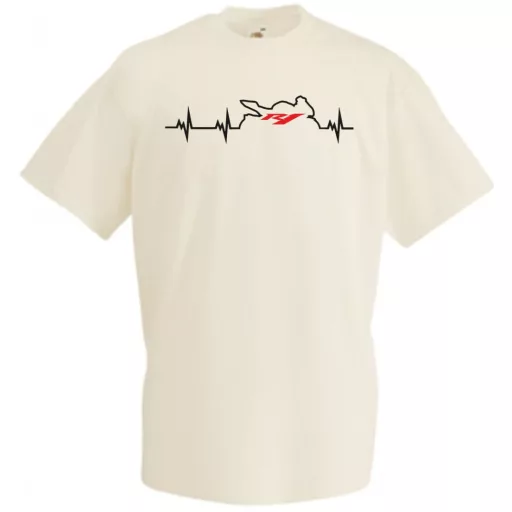 Motor fan Yamaha R1 EKG férfi rövid ujjú póló