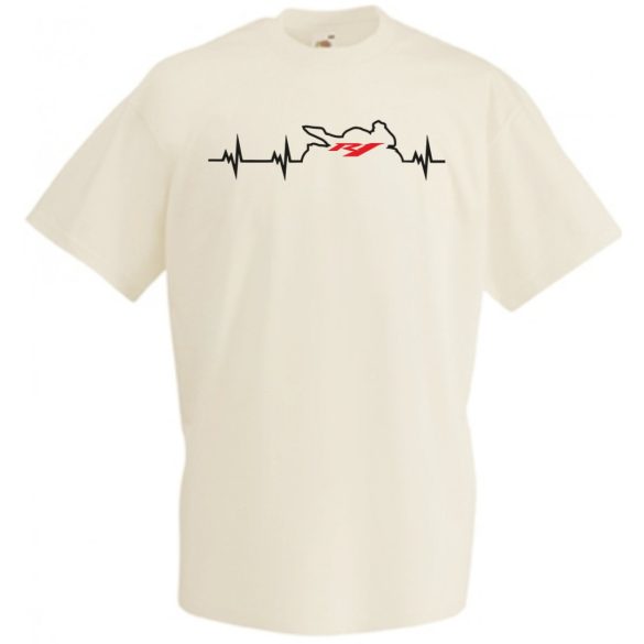 Motor fan Yamaha R1 EKG férfi rövid ujjú póló