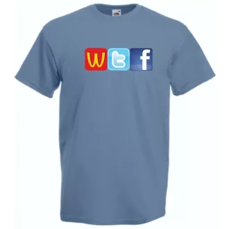 Humor WTF Logo fun férfi rövid ujjú póló
