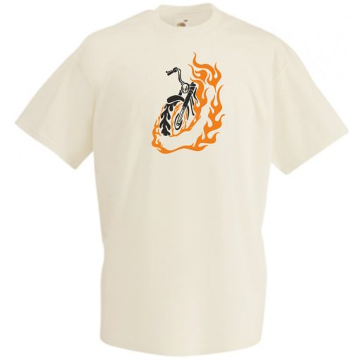 Motoros Fan - lángok férfi rövid ujjú póló