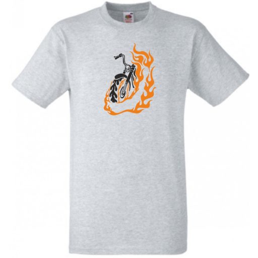 Motoros Fan - lángok férfi rövid ujjú póló