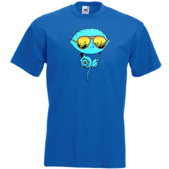 Stewie G DJ fejhalgatóval férfi rövid ujjú póló