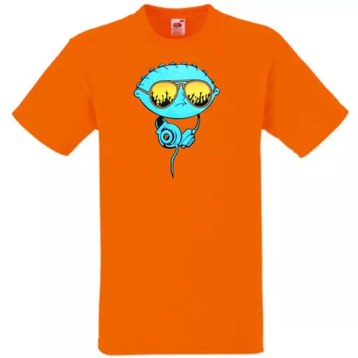 Stewie G DJ fejhalgatóval férfi rövid ujjú póló