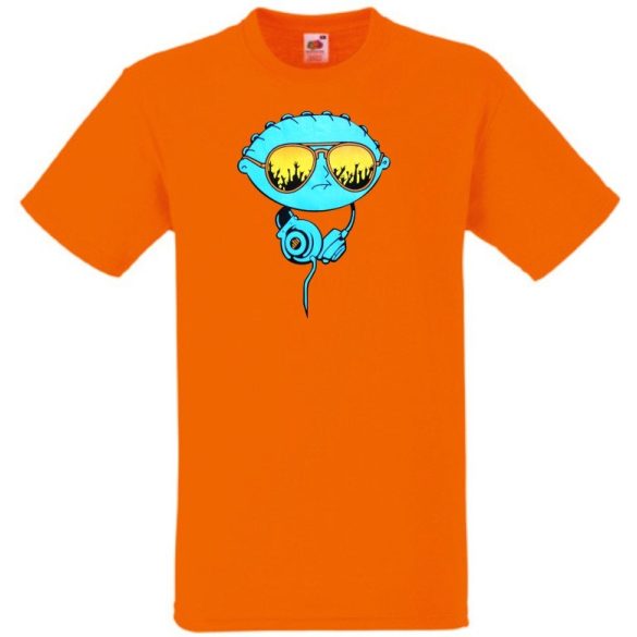 Stewie G DJ fejhalgatóval férfi rövid ujjú póló