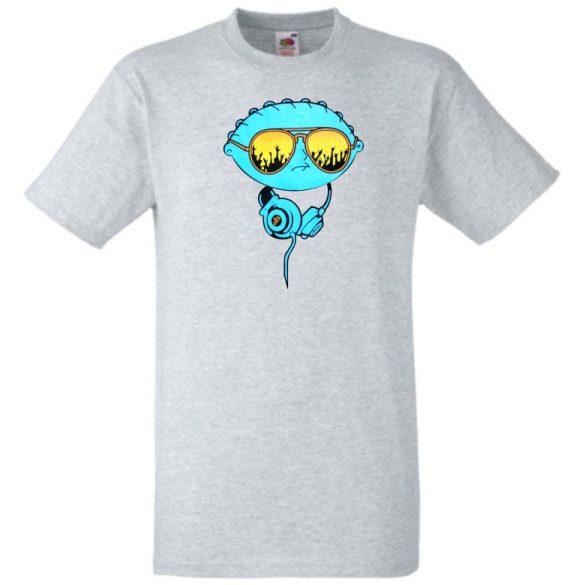 Stewie G DJ fejhalgatóval férfi rövid ujjú póló