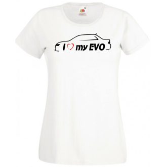 I Love My Lancer EVO női rövid ujjú póló