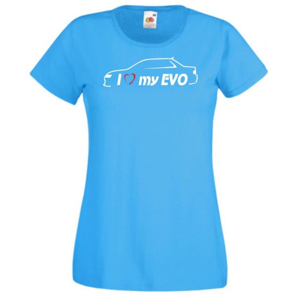 I Love My Lancer EVO női rövid ujjú póló