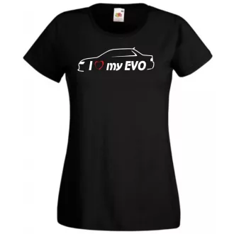 I Love My Lancer EVO női rövid ujjú póló