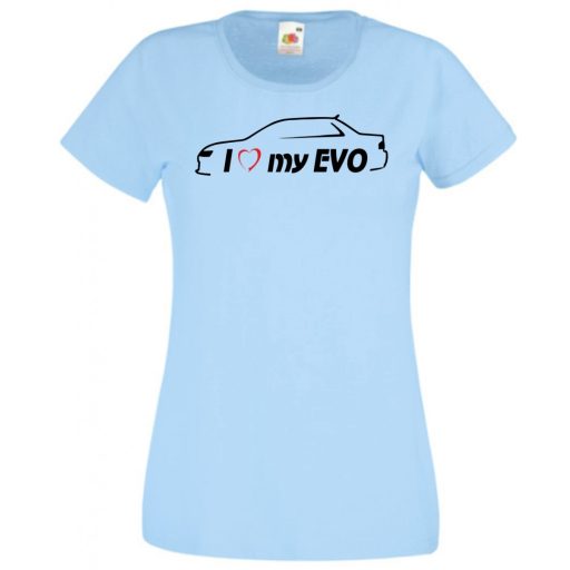 I Love My Lancer EVO női rövid ujjú póló