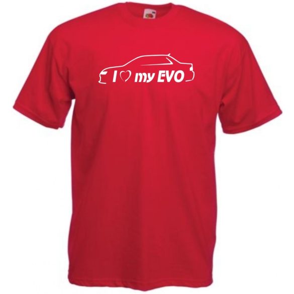 I Love My Lancer EVO férfi rövid ujjú póló