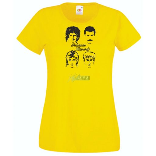 Retro Bohemian Rhapsody - F Mercury -A női rövid ujjú póló
