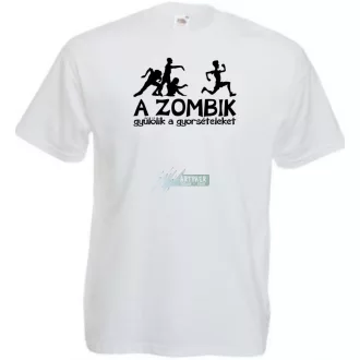   A Zombik gyűlölik a gyorsételeket férfi rövid ujjú póló