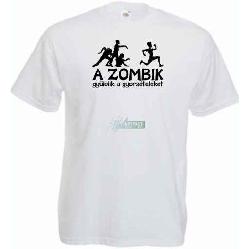 A Zombik gyűlölik a gyorsételeket férfi rövid ujjú póló