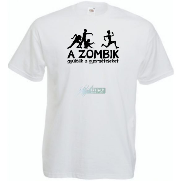 A Zombik gyűlölik a gyorsételeket férfi rövid ujjú póló