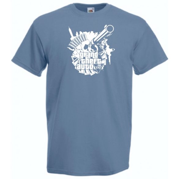 GTA stencil minima férfi rövid ujjú póló