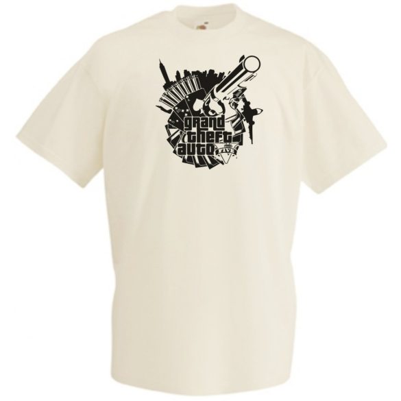 GTA stencil minima férfi rövid ujjú póló