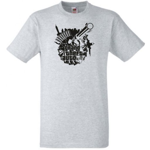 GTA stencil minima férfi rövid ujjú póló