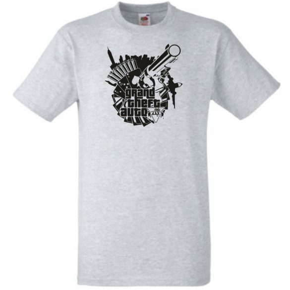 GTA stencil minima férfi rövid ujjú póló
