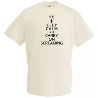 Keep Calm and Carry on Screaming férfi rövid ujjú póló