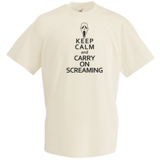Keep Calm and Carry on Screaming férfi rövid ujjú póló