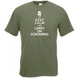 Keep Calm and Carry on Screaming férfi rövid ujjú póló