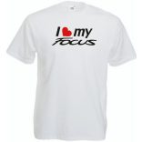 Auto fan I Love My Focus férfi rövid ujjú póló