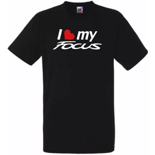 Auto fan I Love My Focus férfi rövid ujjú póló