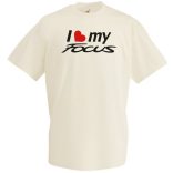 Auto fan I Love My Focus férfi rövid ujjú póló