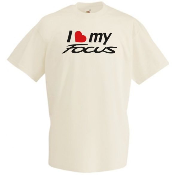 Auto fan I Love My Focus férfi rövid ujjú póló