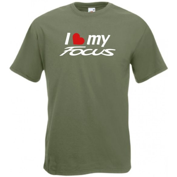 Auto fan I Love My Focus férfi rövid ujjú póló