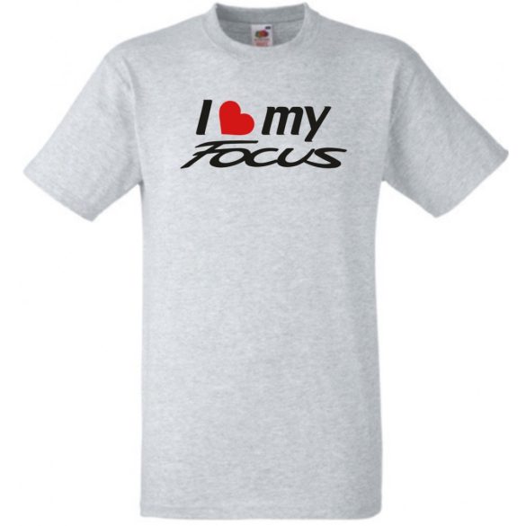 Auto fan I Love My Focus férfi rövid ujjú póló