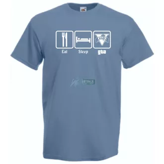 Eat Sleep GTA férfi rövid ujjú póló