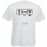 Eat Sleep GTA férfi rövid ujjú póló