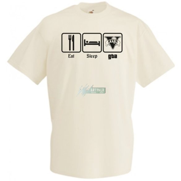 Eat Sleep GTA férfi rövid ujjú póló