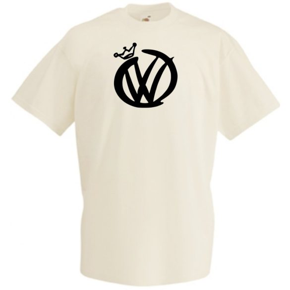 Auto fan VW király férfi rövid ujjú póló