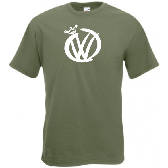 Auto fan VW király férfi rövid ujjú póló
