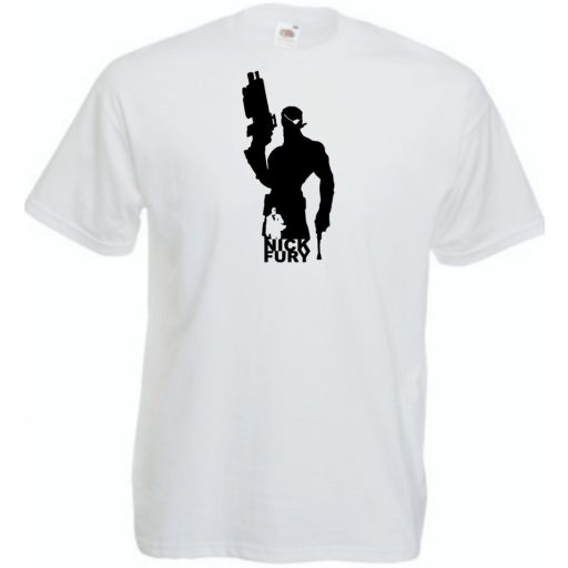 Hősök Nick Fury minima férfi rövid ujjú póló