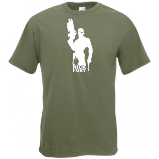 Hősök Nick Fury minima férfi rövid ujjú póló