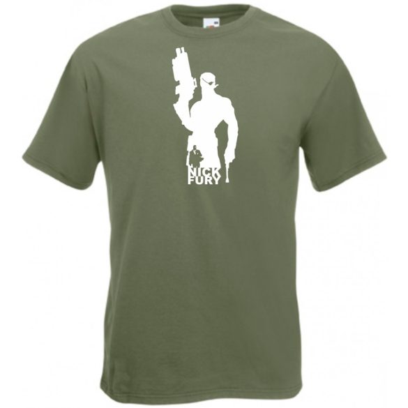 Hősök Nick Fury minima férfi rövid ujjú póló