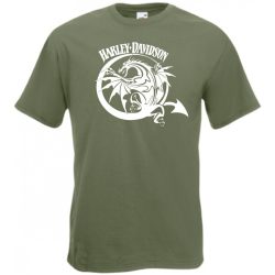   Motor fan Classic American Dragon Harley férfi rövid ujjú póló