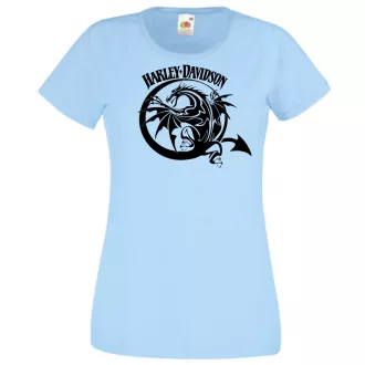   Motor fan Classic American Dragon Harley női rövid ujjú póló