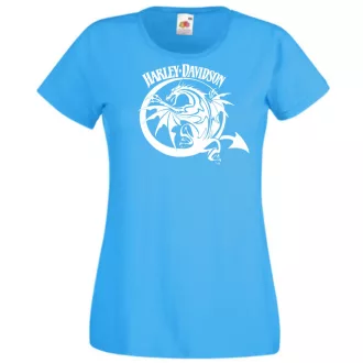   Motor fan Classic American Dragon Harley női rövid ujjú póló