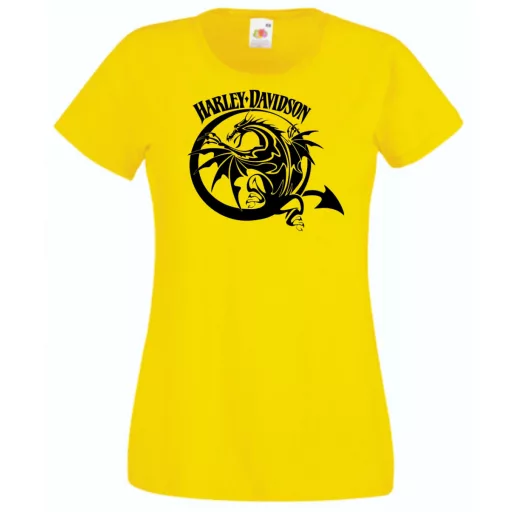 Motor fan Classic American Dragon Harley női rövid ujjú póló