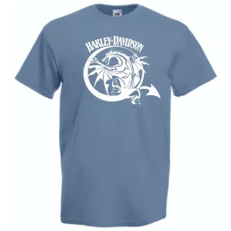   Motor fan Classic American Dragon Harley férfi rövid ujjú póló