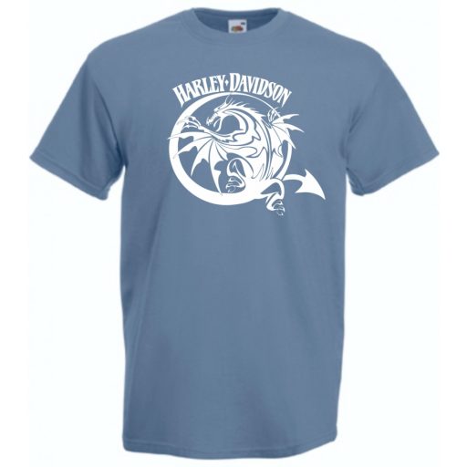 Motor fan Classic American Dragon Harley férfi rövid ujjú póló
